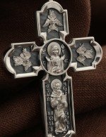 Крест из белого золота