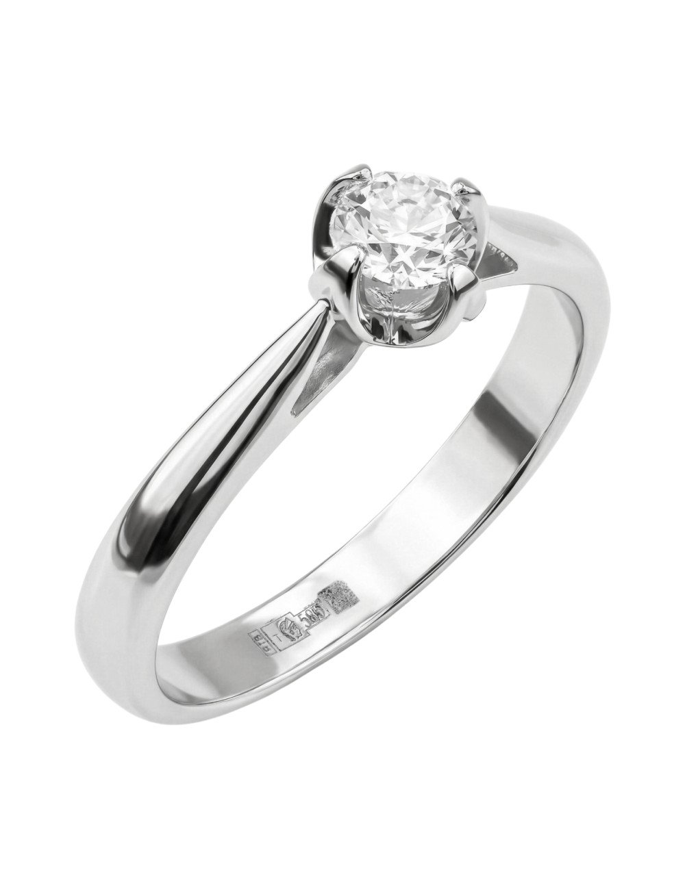 Кольцо из белого золота c бриллиантами