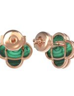 Серьги из золота c малахитом