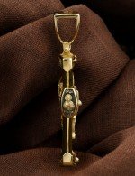 Крест из лимонного золота c эбеновым деревом