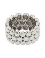 Кольцо из белого золота c бриллиантами и рубином