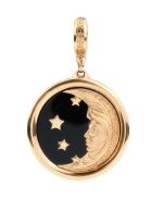 Подвеска из золота c ониксом и перламутром