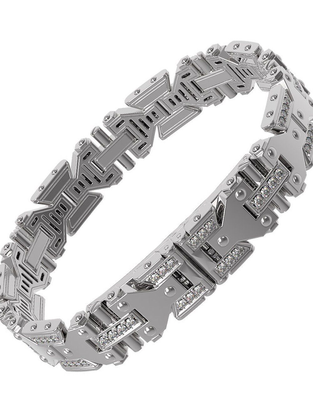 Браслет из белого золота c бриллиантами