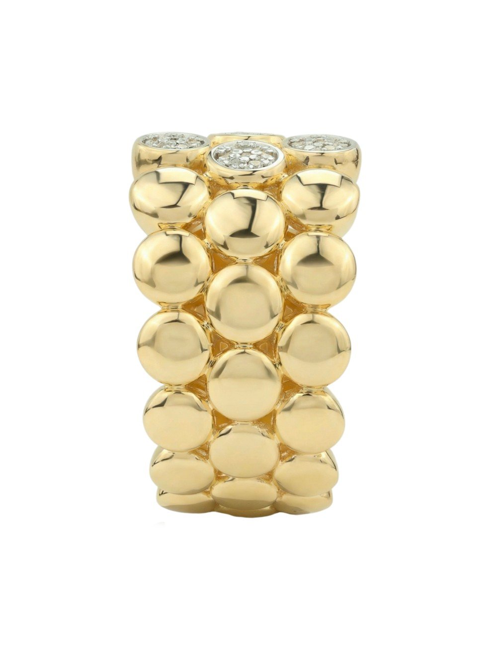 Кольцо из лимонного золота c бриллиантами и рубином