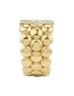 Кольцо из лимонного золота c бриллиантами и рубином