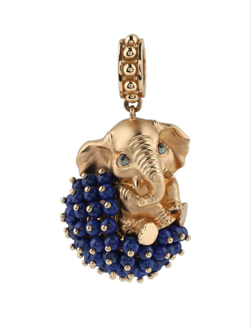 Подвеска из золота c эмалью и лазуритом