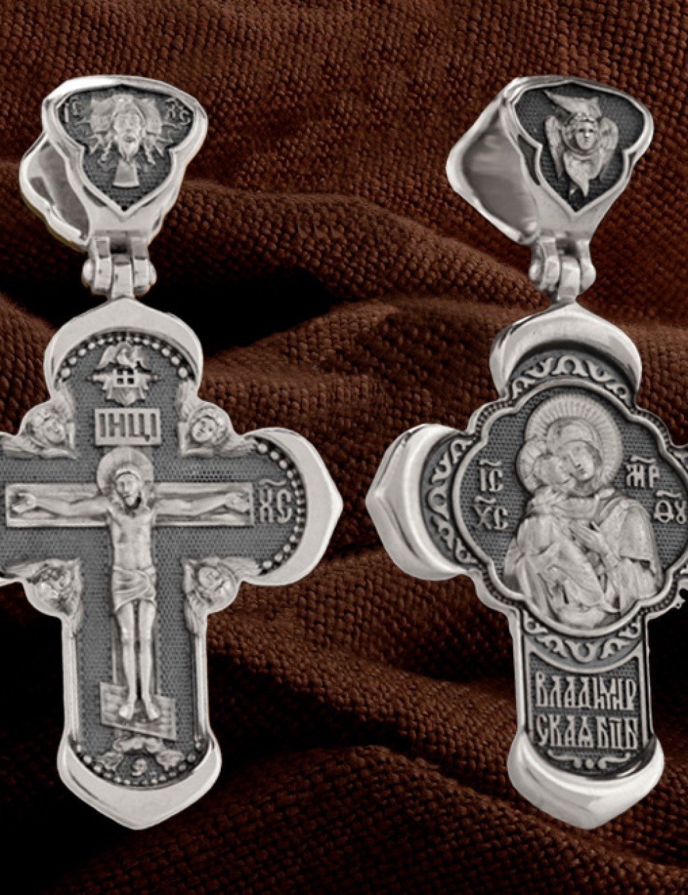 Крест из белого золота