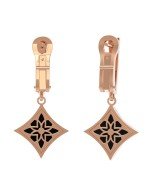 Серьги из золота c бриллиантами и ониксом