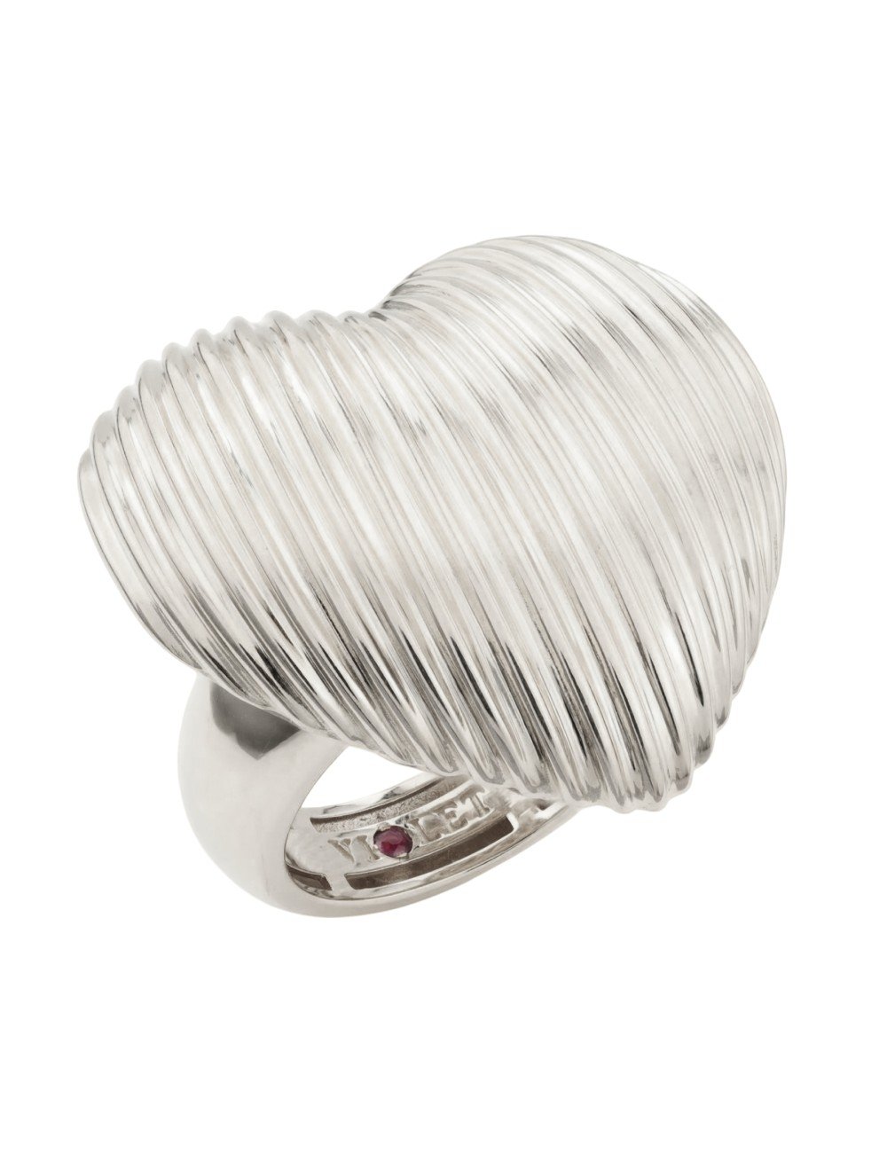 Кольцо из белого золота c рубином