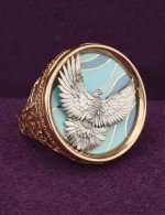 Кольцо из золота c эмалью