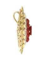 Подвеска из лимонного золота c агатом и перламутром