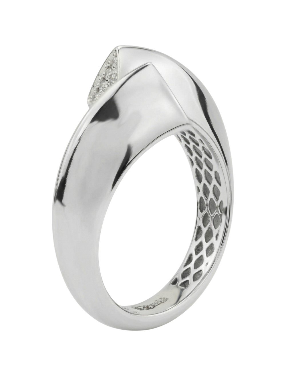 Кольцо из белого золота c бриллиантами