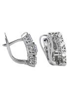 Серьги из белого золота c бриллиантами