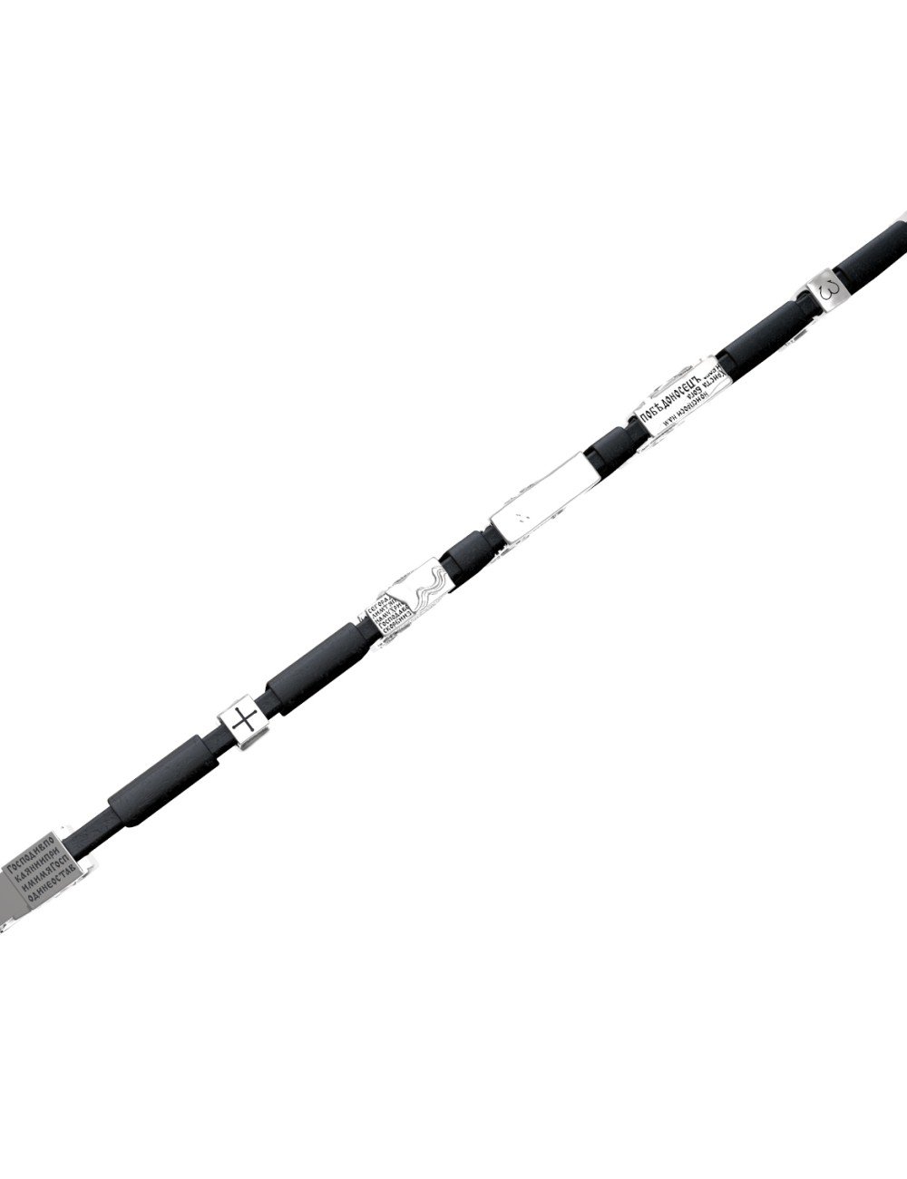 Браслет из белого золота c кожаным шнурком