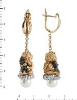 Серьги из золота c жемчугом