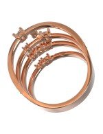 Кольцо из золота c бриллиантами и сапфиром