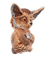 Подвеска из золота c эмалью и фианитом