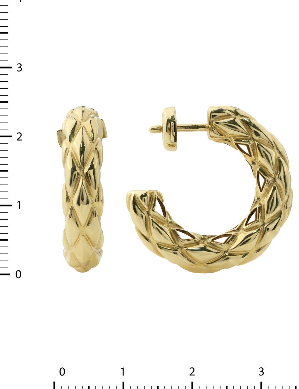 Серьги из лимонного золота