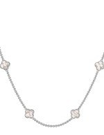 Колье из белого золота c перламутром