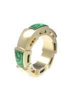 Подвеска из лимонного золота c малахитом