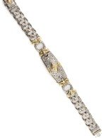 Браслет из серебра и золота c рубином