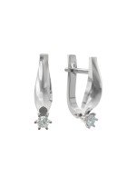 Серьги из белого золота c бриллиантами