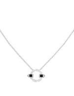 Колье из белого золота c бриллиантами и ониксом