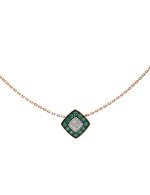 Колье из золота c бриллиантами и изумрудом