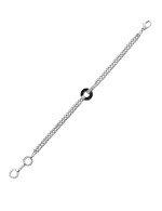 Браслет из белого золота c бриллиантами и ониксом