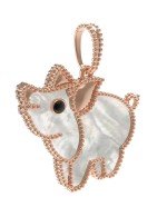 Подвеска из золота c эмалью и перламутром