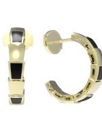 Серьги из лимонного золота c ониксом