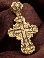 Крест из лимонного золота