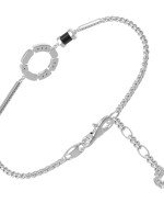 Браслет из белого золота c бриллиантами и ониксом