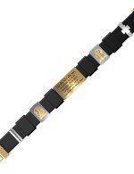 Браслет из лимонного золота c кожаным шнурком