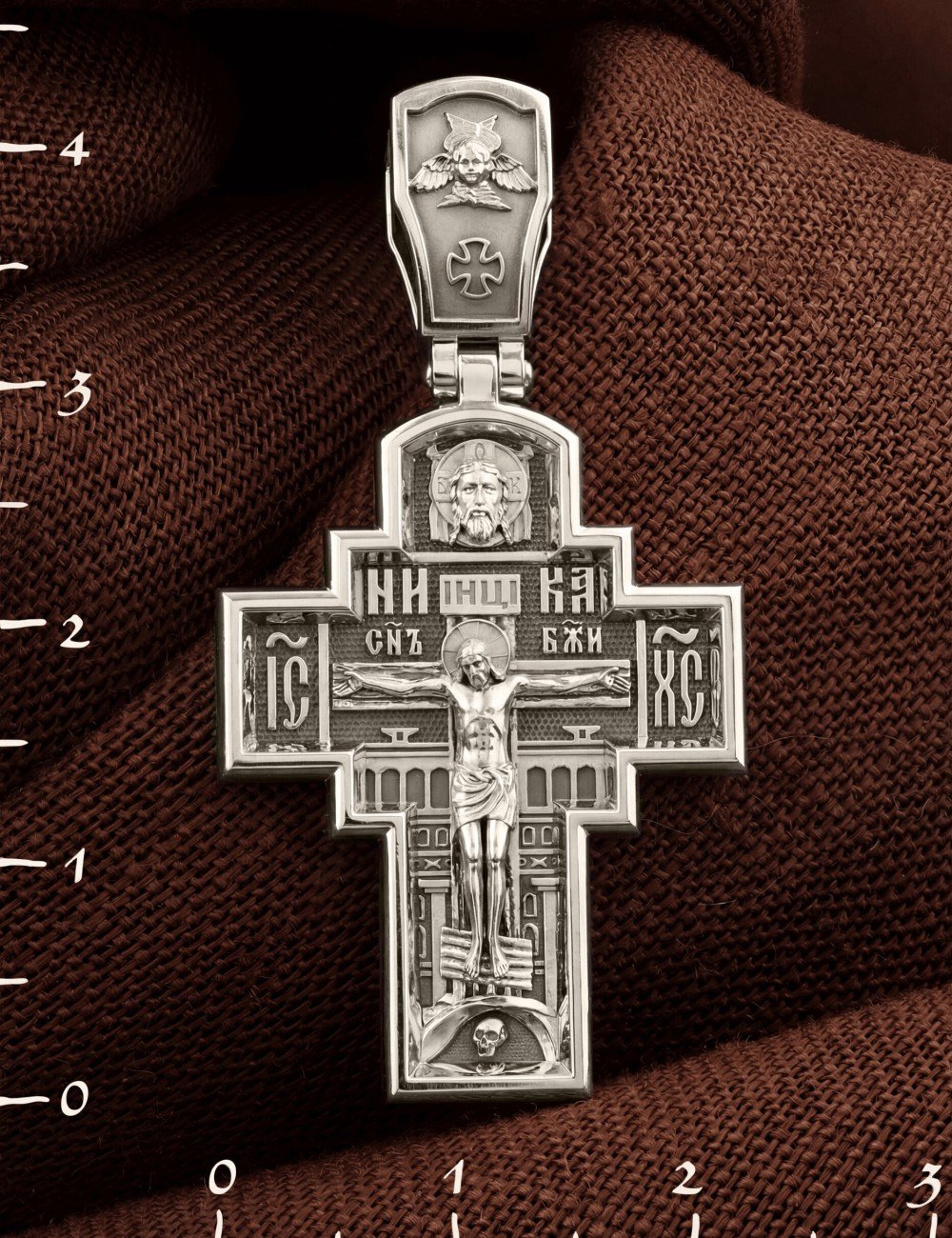 Крест из белого золота