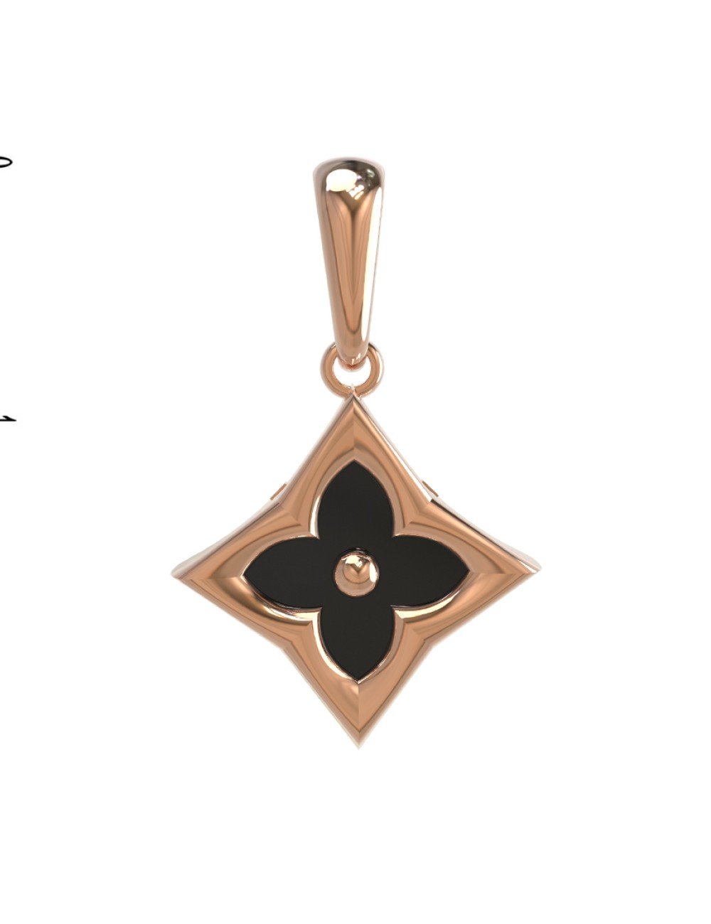 Подвеска из золота c ониксом