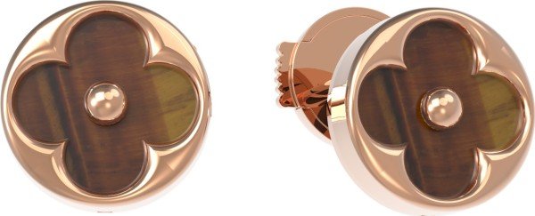 Серьги из золота c тигровым глазом