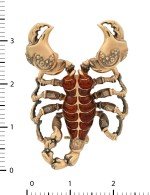 Брошь из золота c эмалью