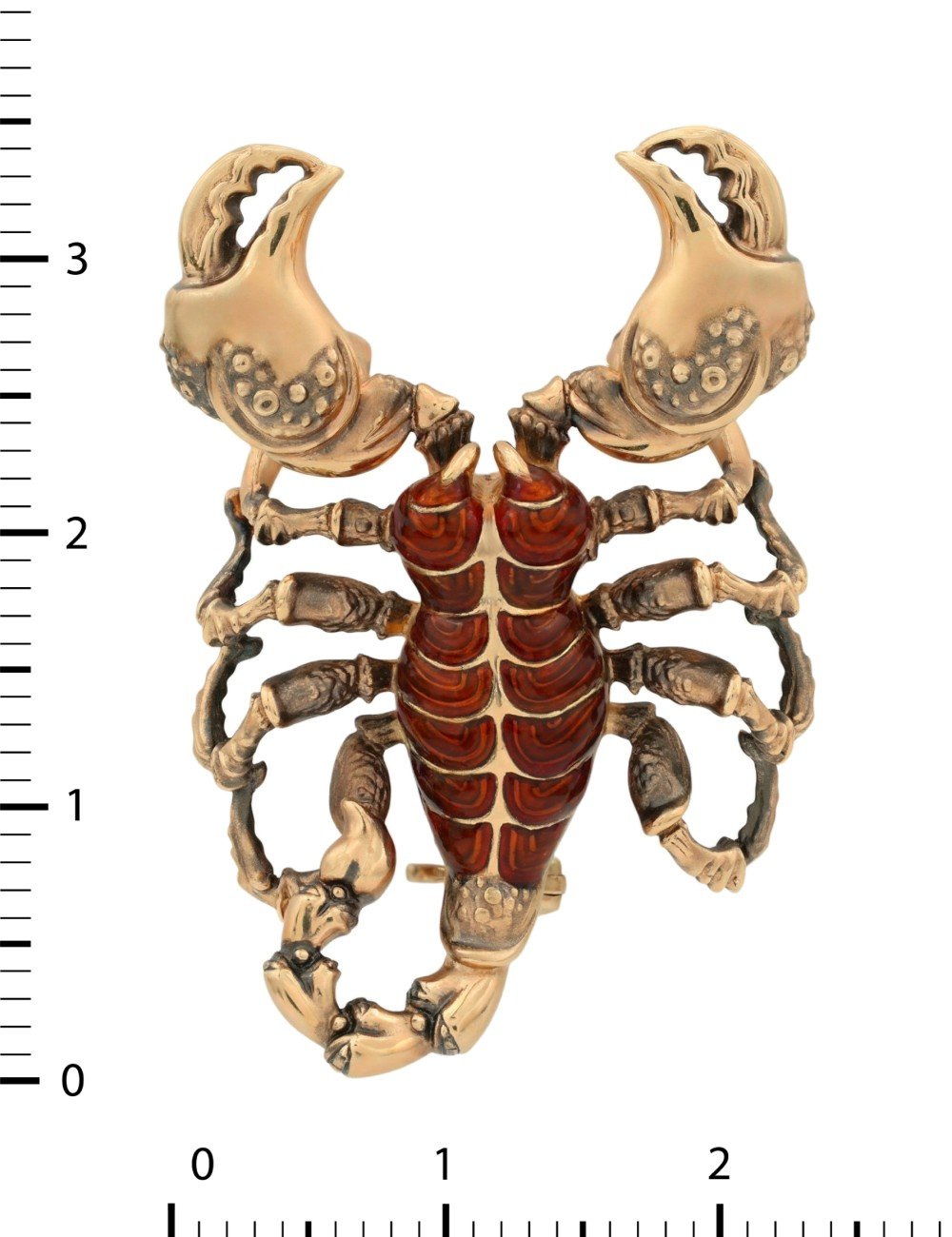 Брошь из золота c эмалью