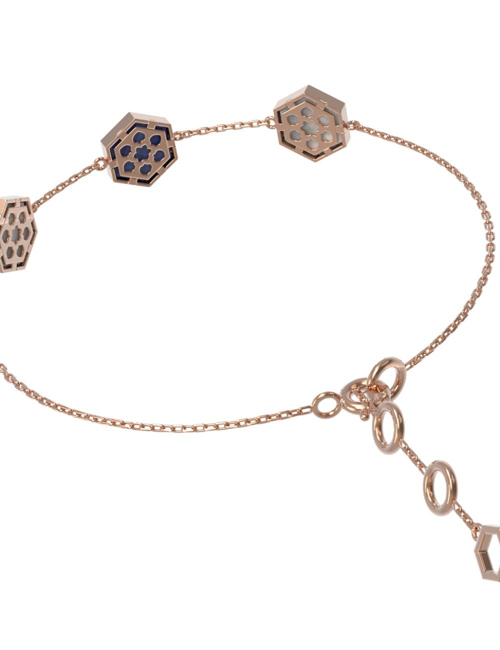 Браслет из золота c лазуритом и перламутром