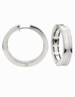 Серьги из белого золота c рубином