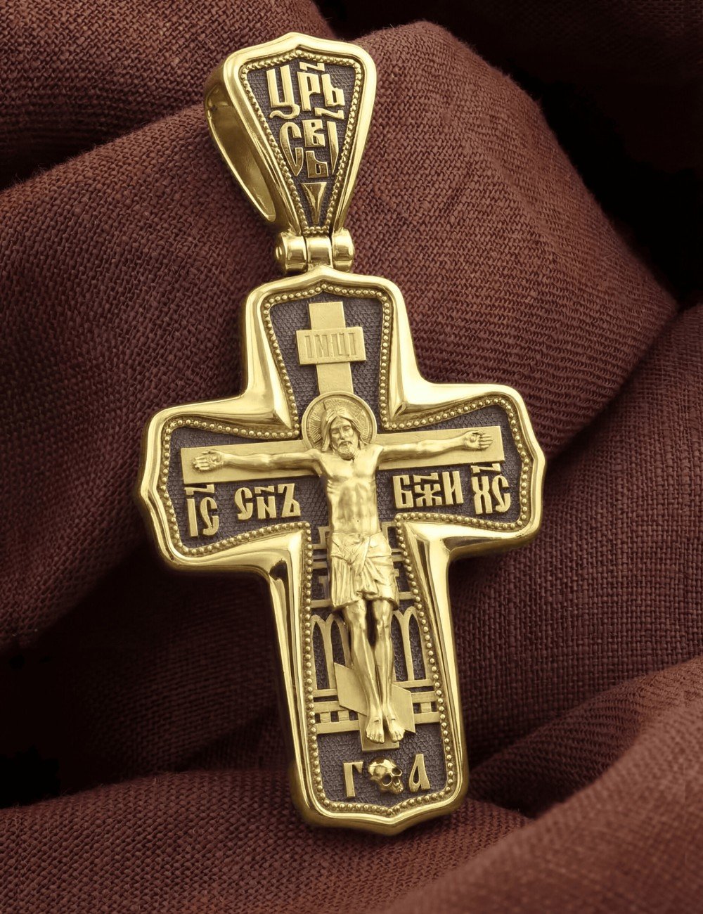 Крест из лимонного золота
