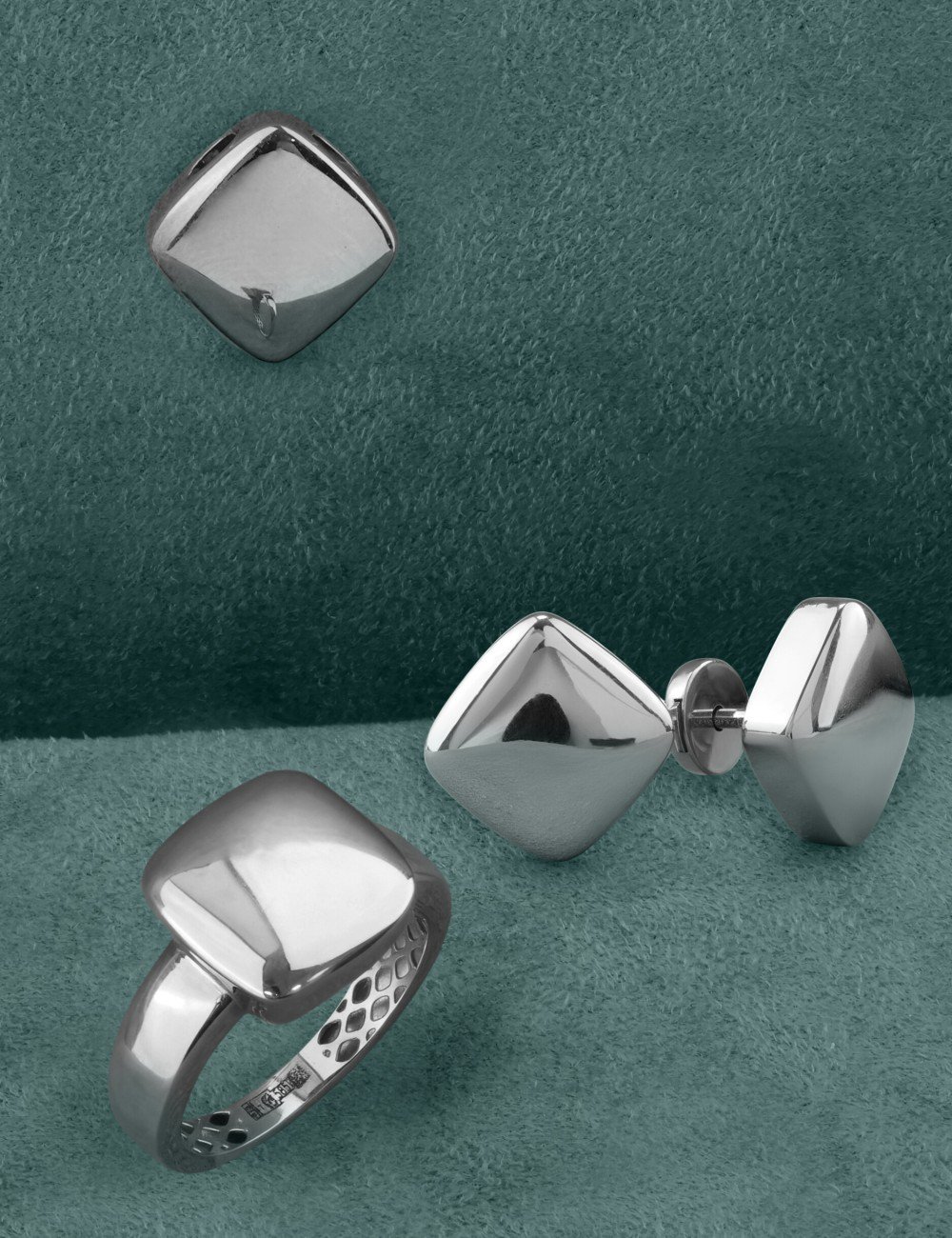 Серьги из белого золота