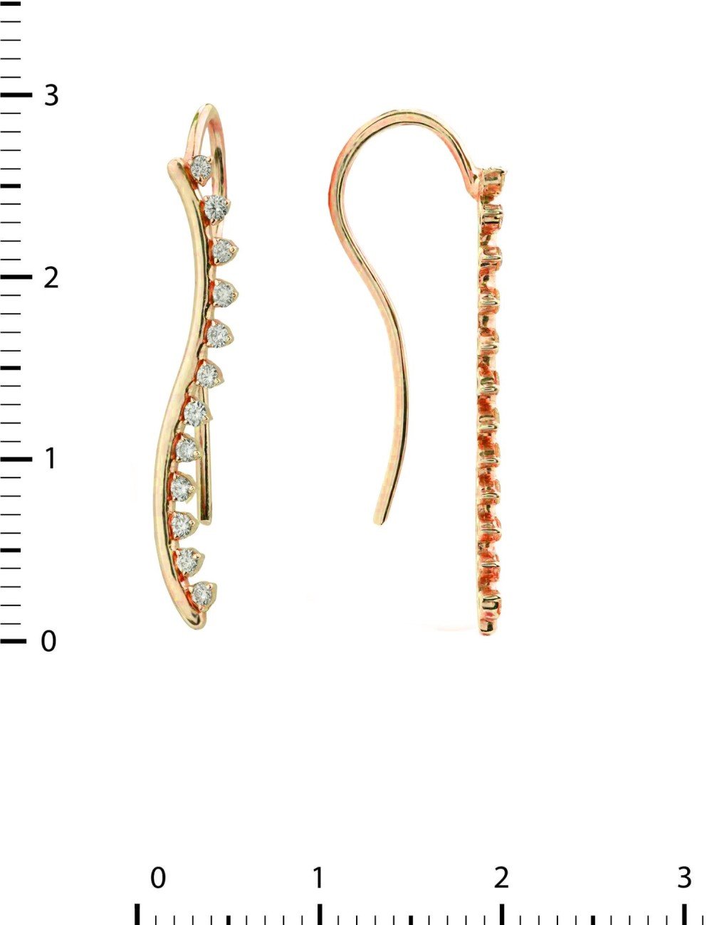 Серьги из золота c бриллиантами