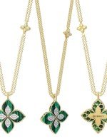 Колье из лимонного золота c бриллиантами и малахитом