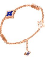 Браслет из золота c лазуритом и перламутром