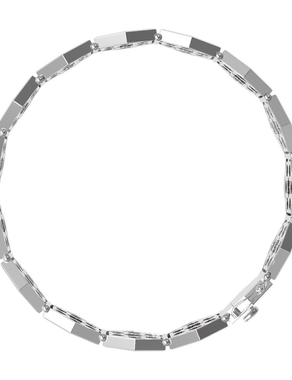 Браслет из белого золота c лазуритом и перламутром