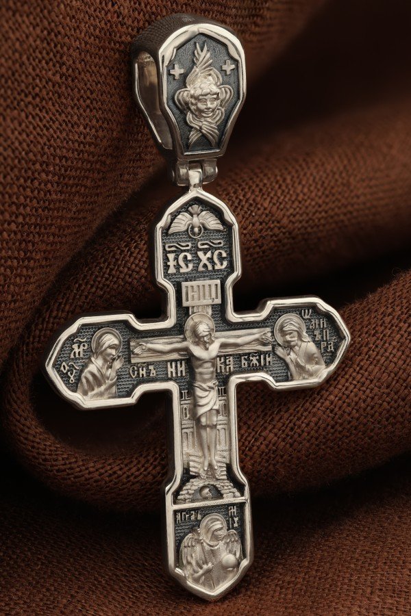 Крест из белого золота