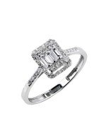 Кольцо из белого золота c бриллиантами