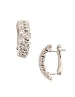 Серьги из белого золота c бриллиантами